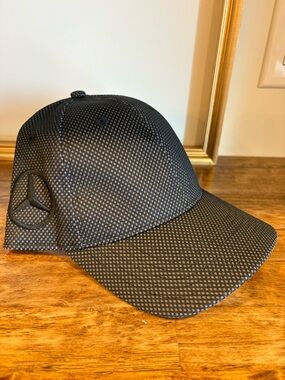 Mercedes-Benz Black Mesh Pattern Baseball Cap